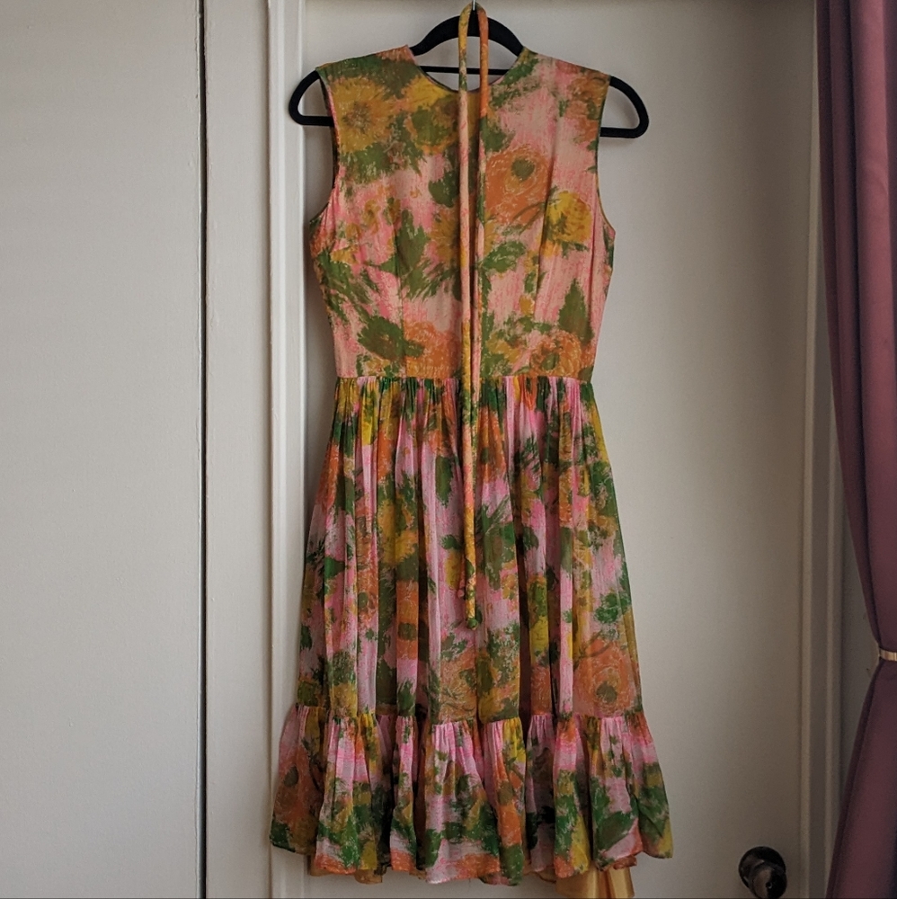 1960s Floral Cocktail Dress